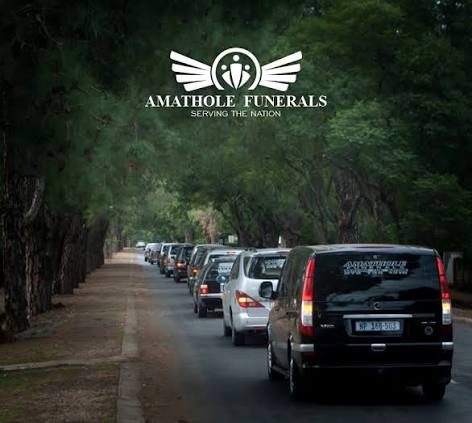 Amathole Funerals vehicle convoy travelling to a service